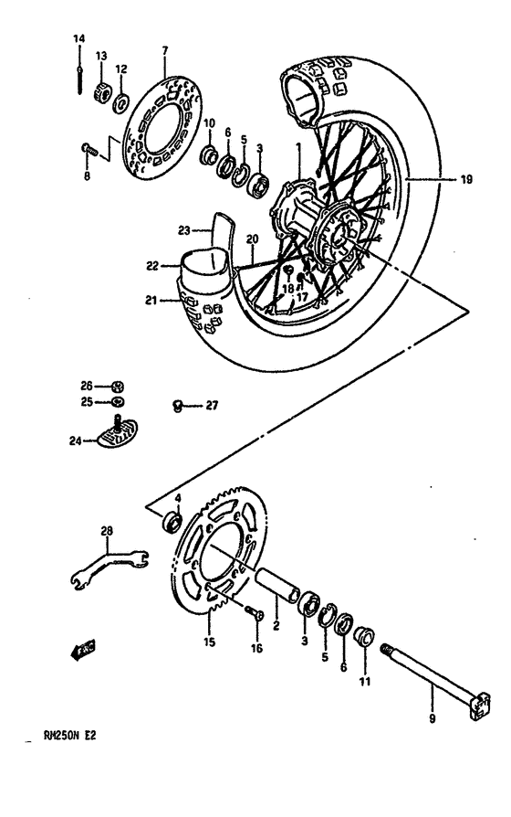 Rear wheel complete assy