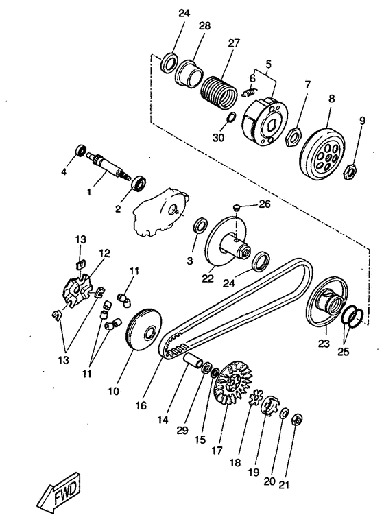 CW50RS Сцепление