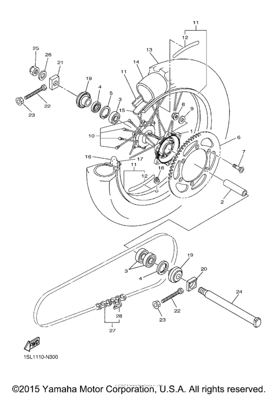 YZ250FFW Переднее колесо