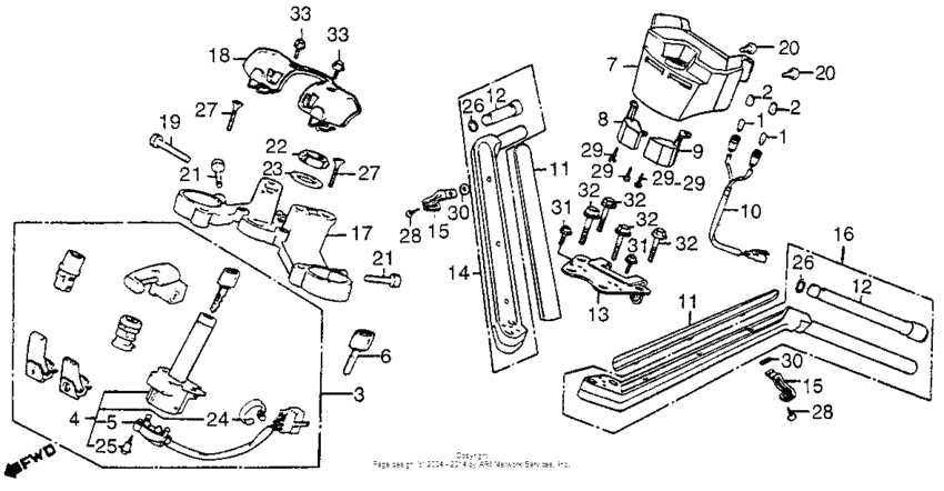 Gl1200l handlebar + key set 85