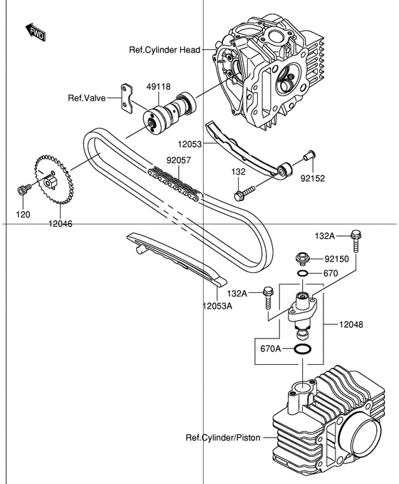 DR-Z110 Распредвал