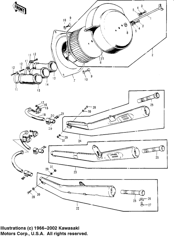 Air cleaner/mufflers