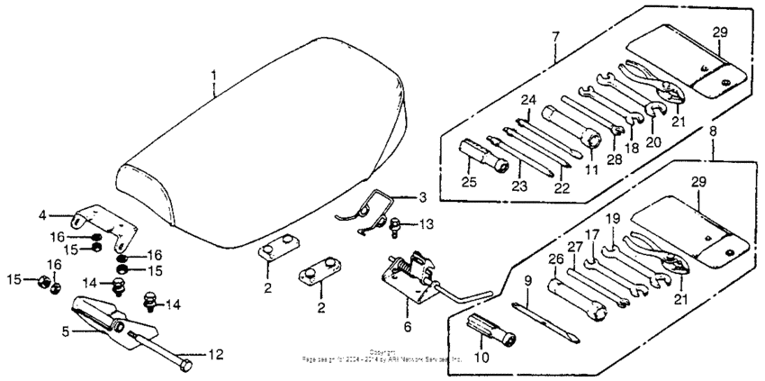 Seat + tools