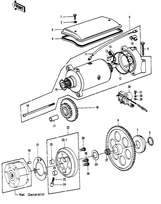 Starter motor/starter clutch