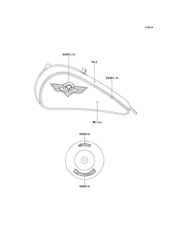 VN800 Decals(white / red)(vn800-b1)