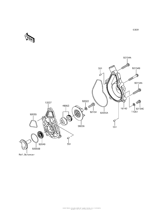 EX650 Водяной насос