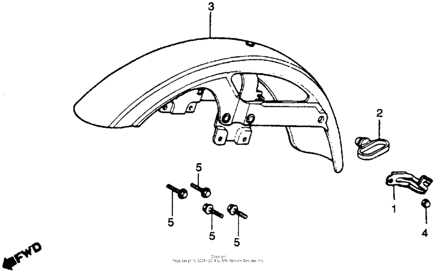 CB450 Переднее крыло