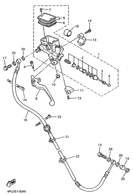 XJR1200 Передний торм. цилиндр 2