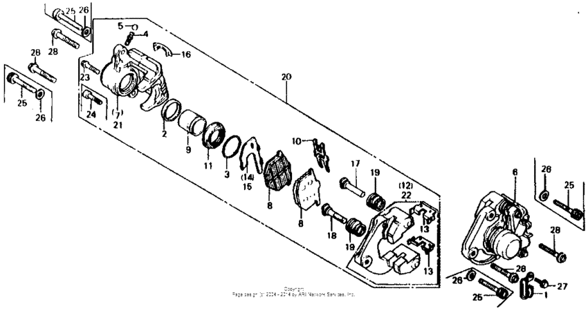 Front brake caliper 79-80