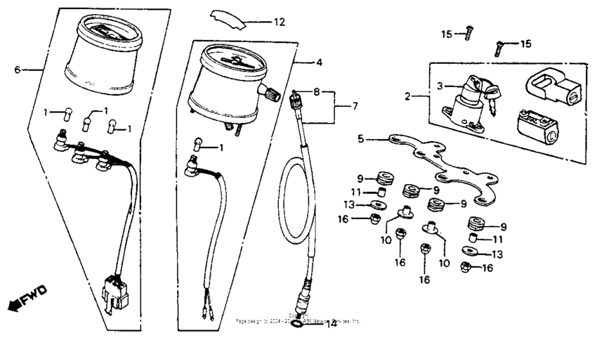 Speedometer + key set 81-82