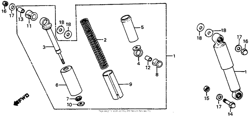 Rear shock absorber 82