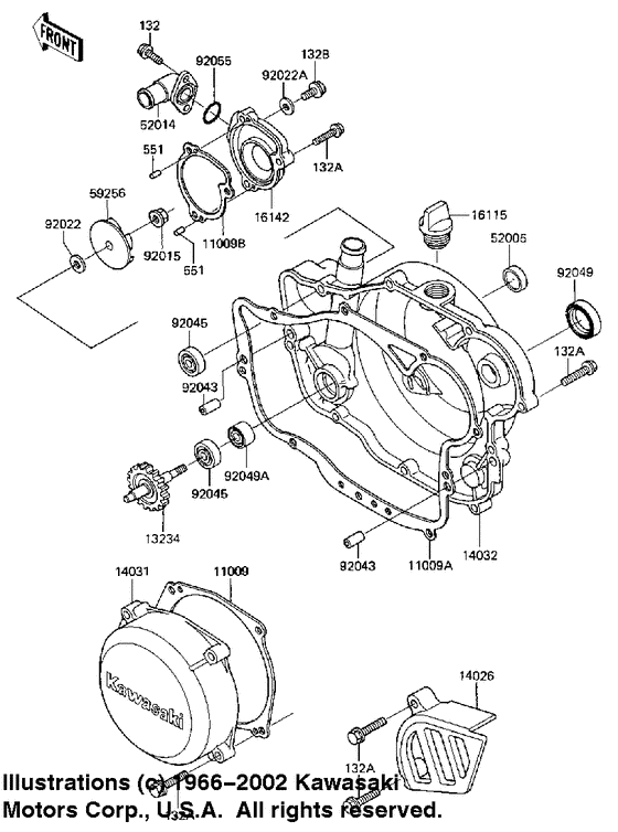Engine covers/water pump