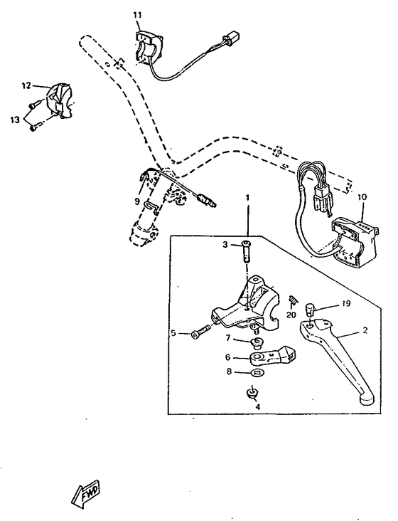 Handle switch. lever