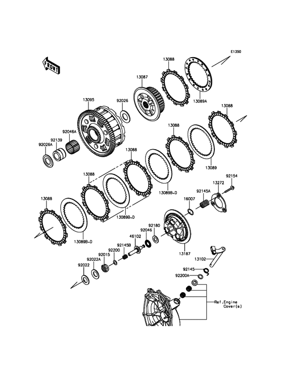 ZX636 Сцепление