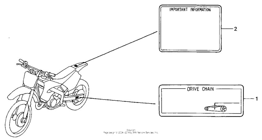 CR250R Предупредительные таблички