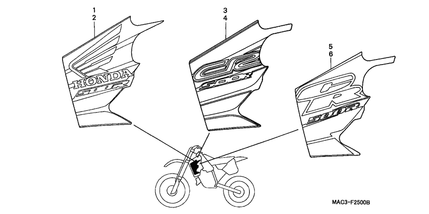 CR500R Label read the manual