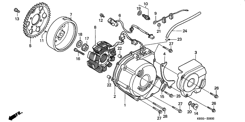 Left crankcase cover/ generator