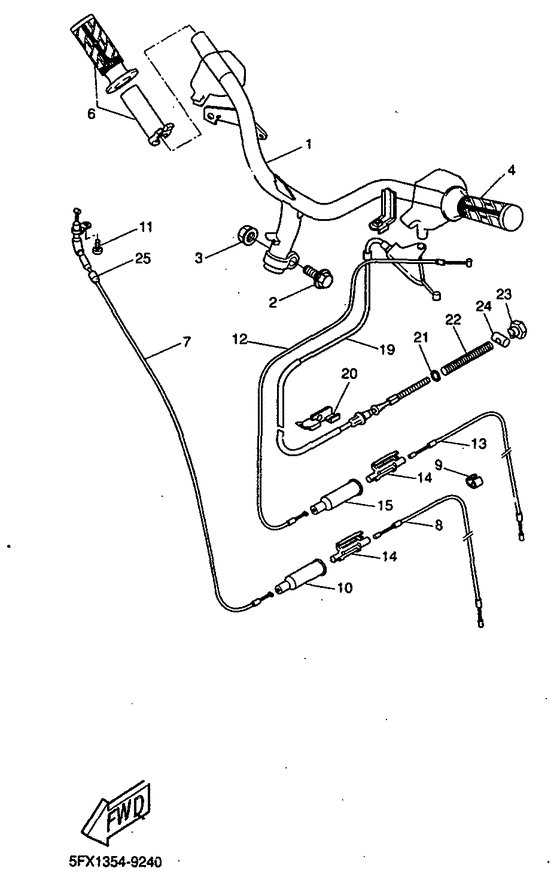 CW50RS Steering handle. cable