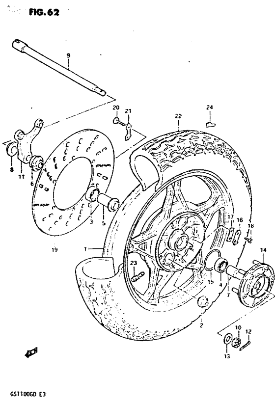 Rear wheel complete assy