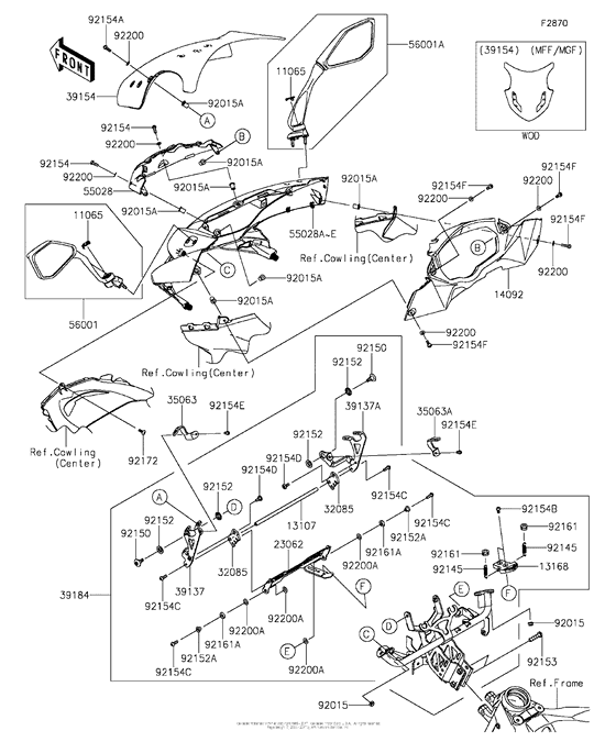 ZX1000 Cowling(1 / 2)(Upper)
