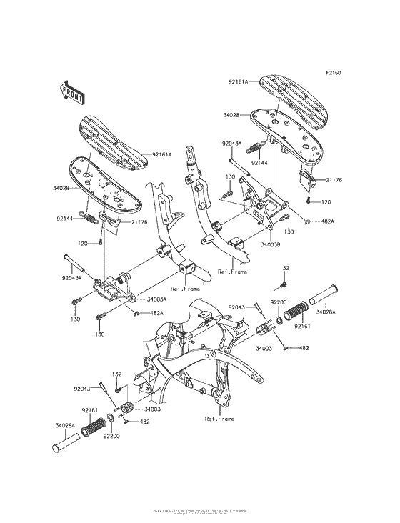 VN900 Подножки