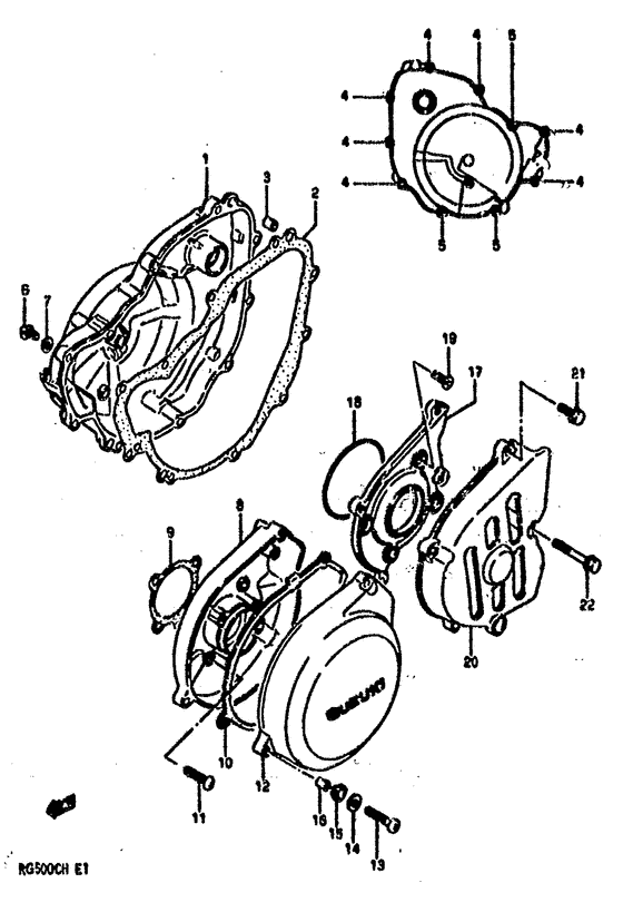 Crankcase cover ass`y  (v
