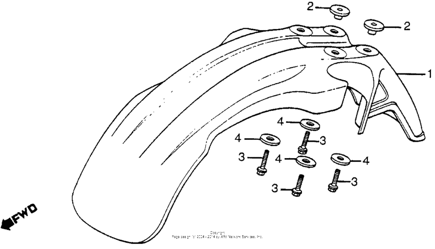 XL350R Переднее крыло