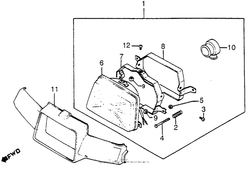 Headlight + handle front cover