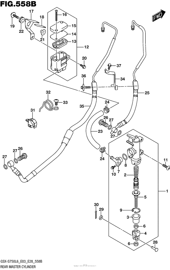 Rear Master Cylinder (Gsx-S750Al6 E28)