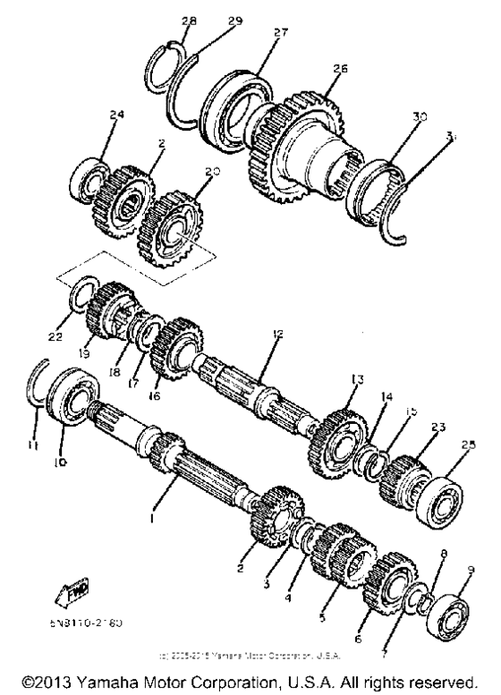 XJ650J Трансмиссия