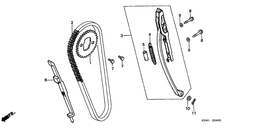 CMX250C Цепь грм / натяжное устройство