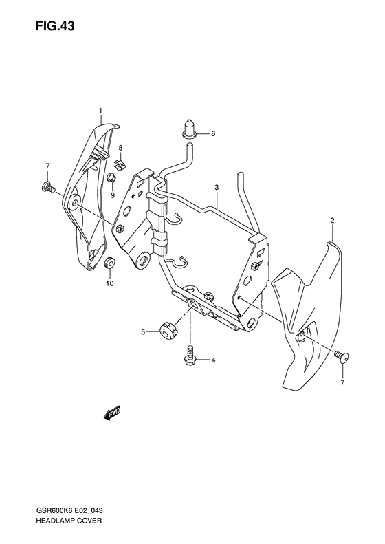 Headlamp cover  front fender