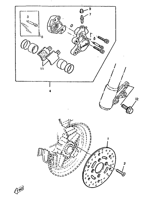 Front brake. caliper