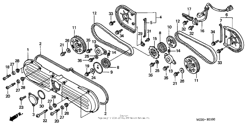 Front cover + timing belt