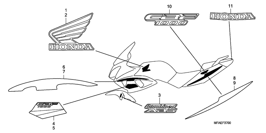 CBF1000S Stripe / mark