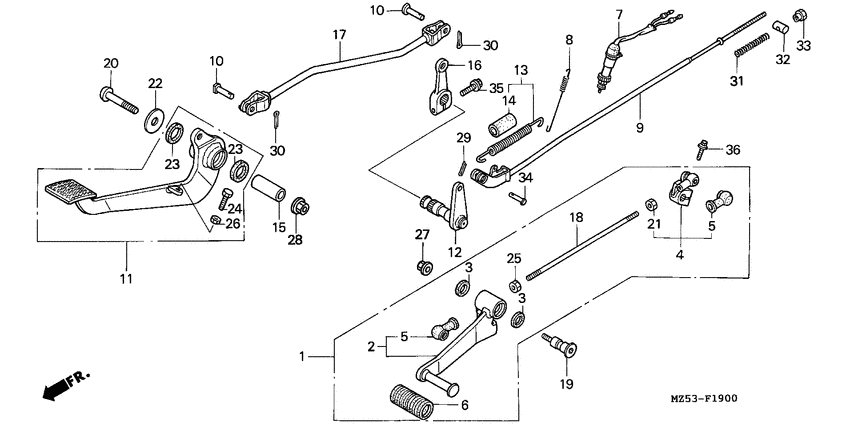 Brake pedal assy