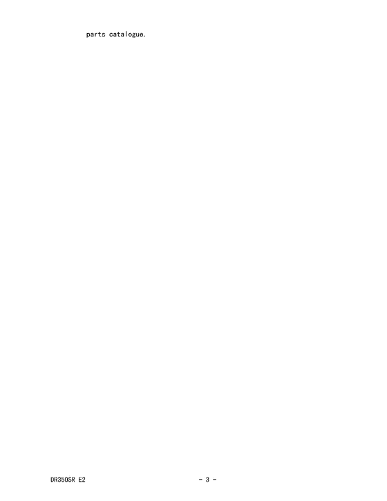 DR350 Catalog preface