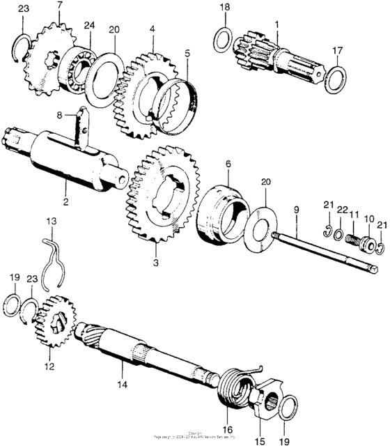 Transmission + gear change