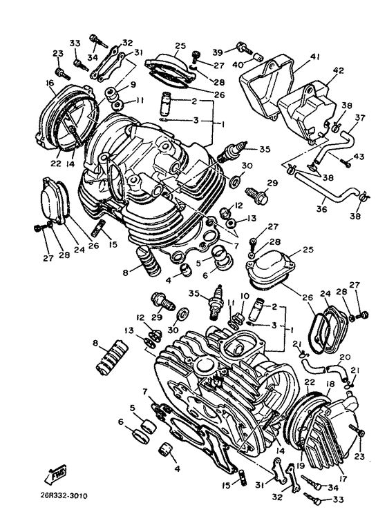 XV500 Головка цилиндров