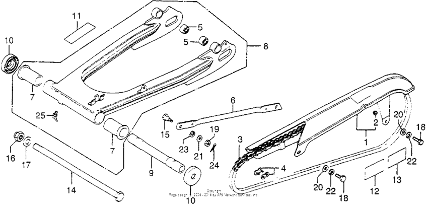 Swingarm + chain case
