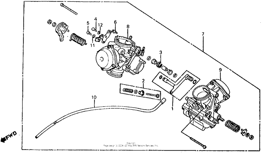 VT750C Карбюратор