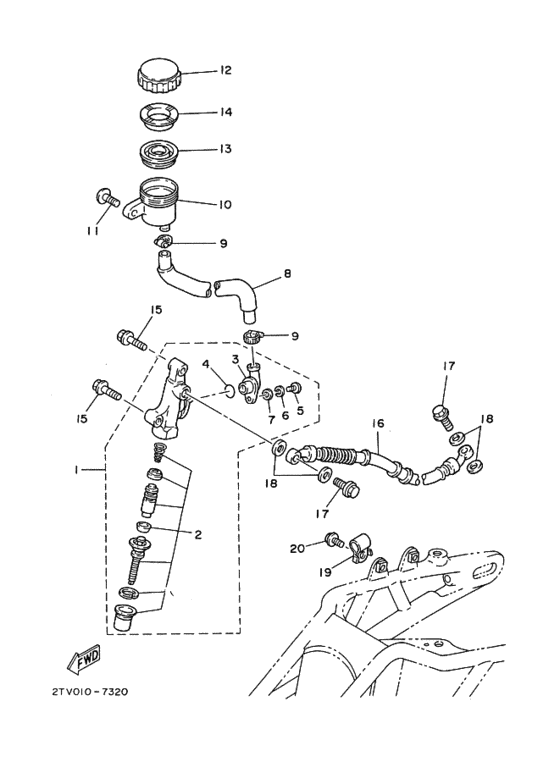 Rr master cylinder assy