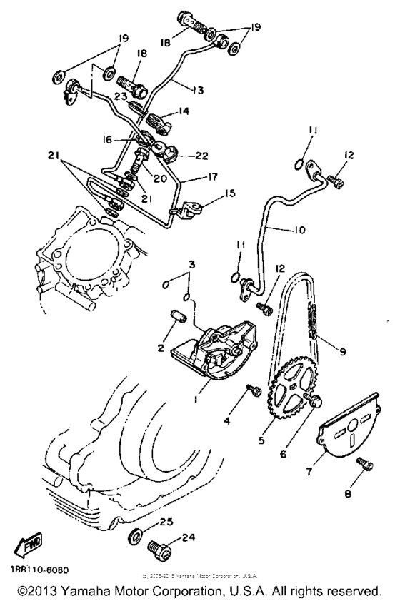 XV700SS Масляный насос