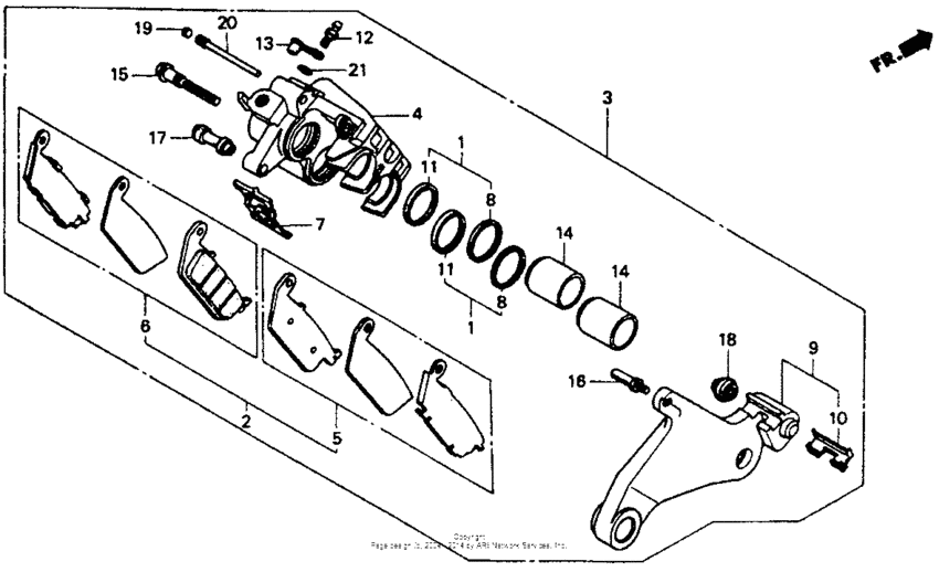 ST1100 Задний суппорт