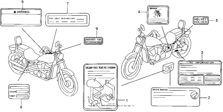 Vt1100c caution label