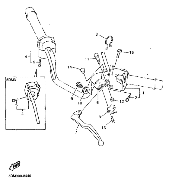 Handle switch. lever