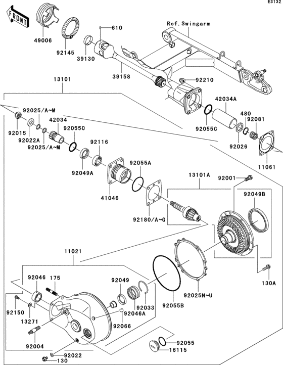 Drive shaft/final gear(1/2)