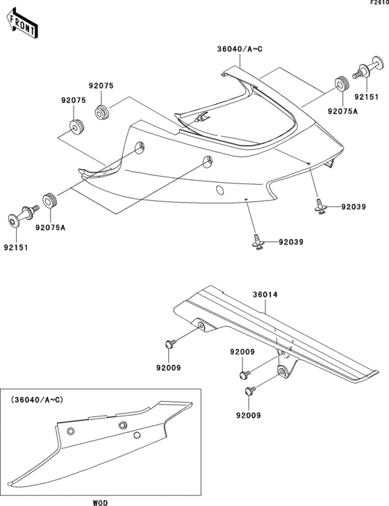 ZX1200 Боковые обтекатели