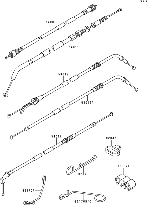 ZX600 Тросы управления