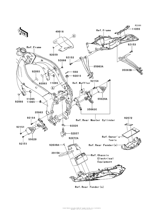 ZX636 Рама ,крепежные детали